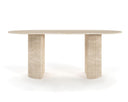 Oval travertine table (Lea)