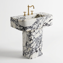 Calacatta Viola Freestanding Marble Sink – Handcrafted Natural Stone