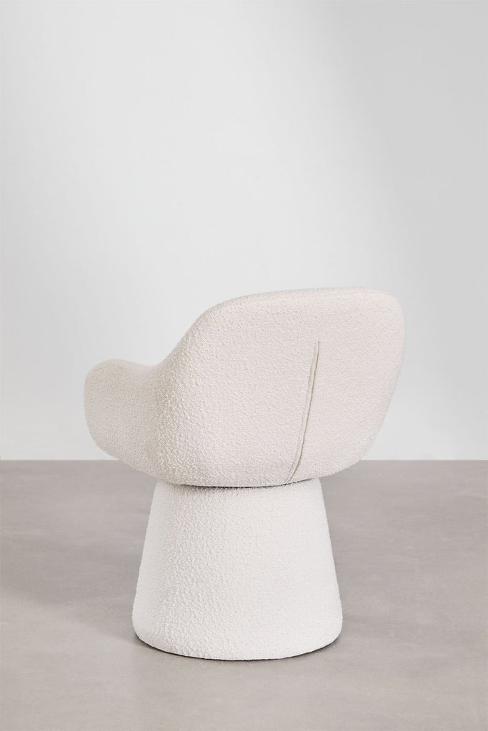 Chaise de salle à manger pivotante avec accoudoirs rembourrée Erica