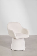 Chaise de salle à manger pivotante avec accoudoirs rembourrée Erica