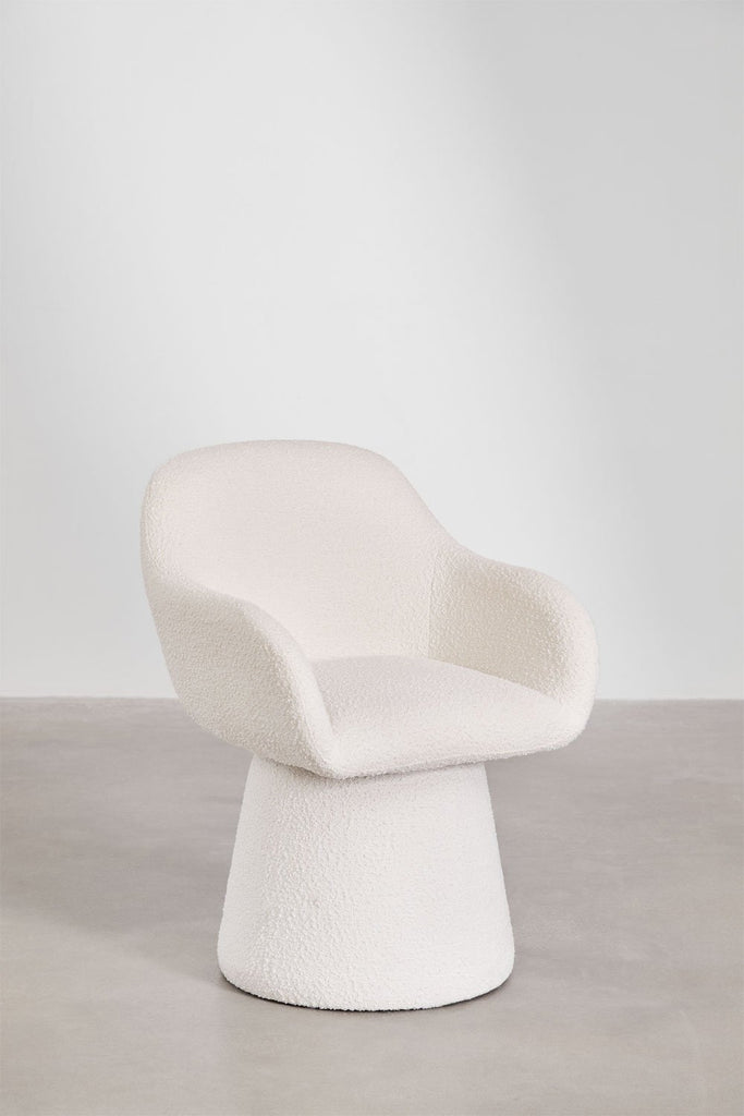 Chaise de salle à manger pivotante avec accoudoirs rembourrée Erica