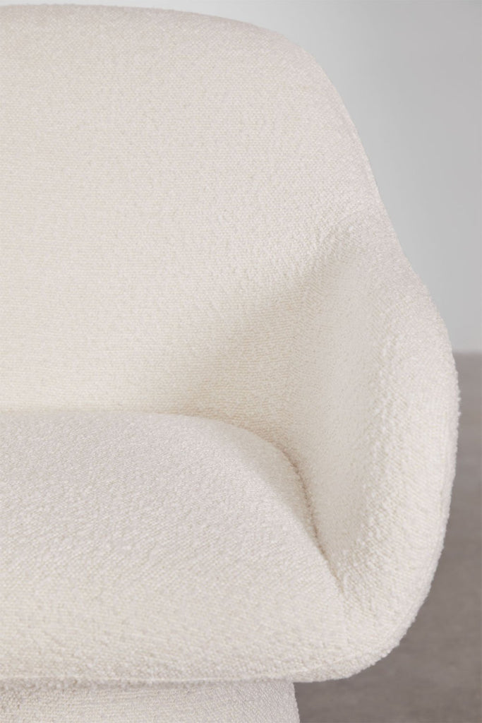 Chaise de salle à manger pivotante avec accoudoirs rembourrée Erica