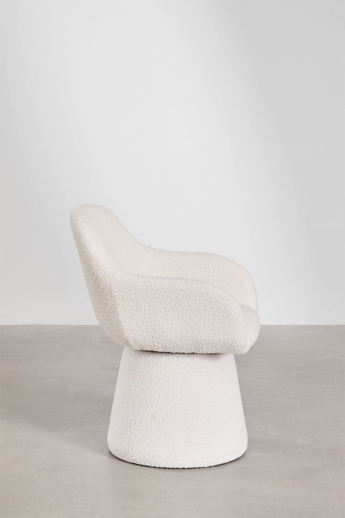 Chaise de salle à manger pivotante avec accoudoirs rembourrée Erica