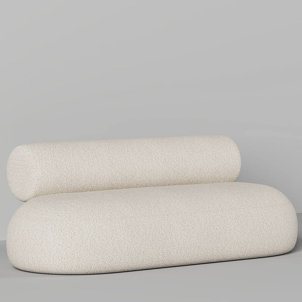 Clio Sofa 3S / White Boucle