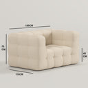 Coco Tufted Armchair / Off-White Boucle