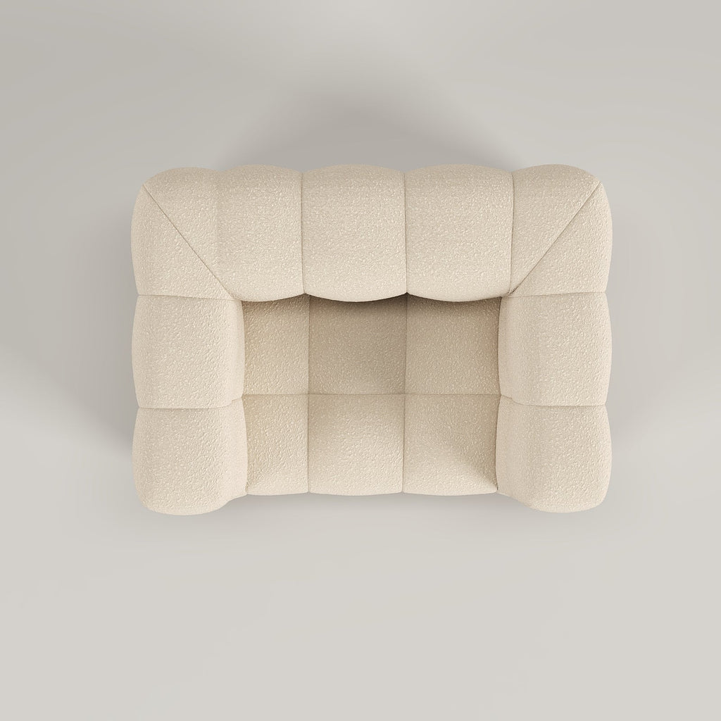 Coco Tufted Armchair / Off-White Boucle