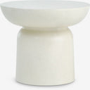 Table basse LYDUM Ø60 fibre ciment beige