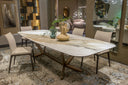 Table MEDINA en céramique — sur-mesure, atelier Halens Casablanca