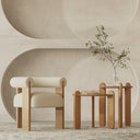 Micah Armchair / White Boucle