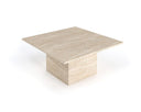Square travertine coffee table (Mia)