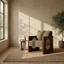 Greta Accent Chair | Speckled Cappuccino Boucle & Walnut