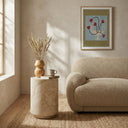 Ingrid Round Side Table | Natural Travertine Effect