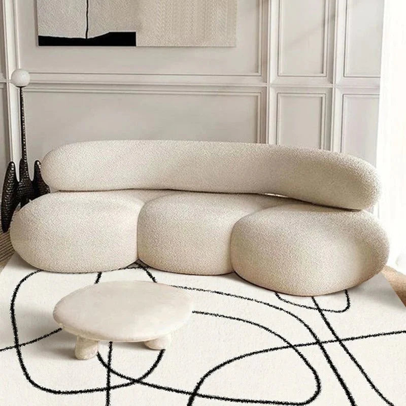 Hove Curved Sofa / Wool Fleece