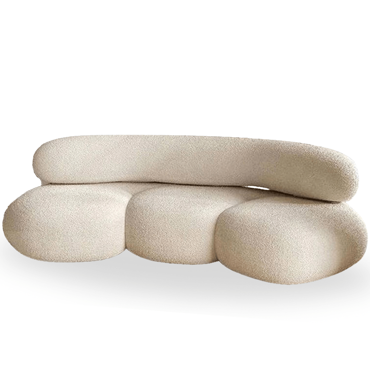 Hove Curved Sofa / Wool Fleece