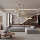 Gian Italian Design / 3S. Straight Arm L-Shape Sofa