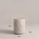 Ingrid Round Side Table | Stone Effect