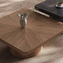 CANTON Set de 2 tables basses carrées moderne en bois 90 / 60 cm
