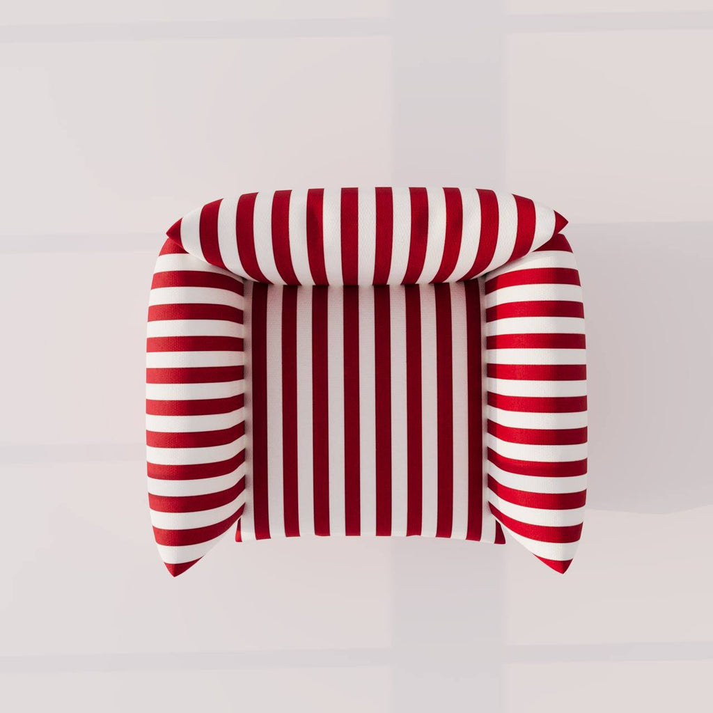 Pillows Armchair / Stripped Satin