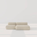 Aurelio Sofa 3S / White & Beige Satin