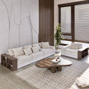 Nolla Armchair / White Cotton-Blend