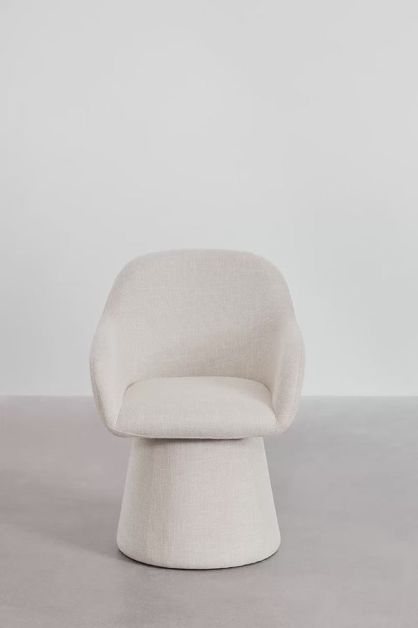 Chaise de salle à manger pivotante avec accoudoirs rembourrée Erica