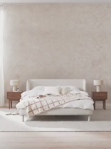 Lit matelassé avec tête de lit Luma