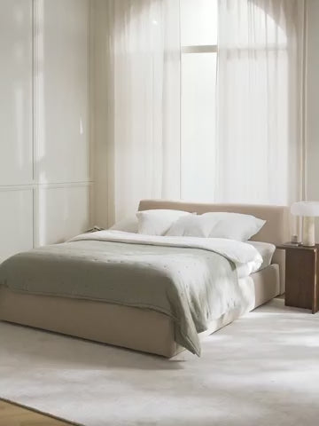 Lit matelassé avec rangement Cloud