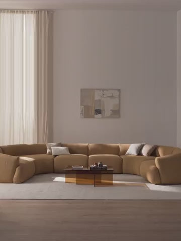Canapé lounge modulable XL en bouclette Sofia