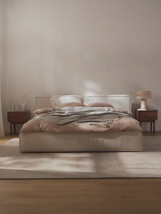 Lit matelassé avec rangement Lennon