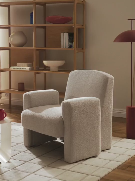 Fauteuil lounge en bouclette Aven