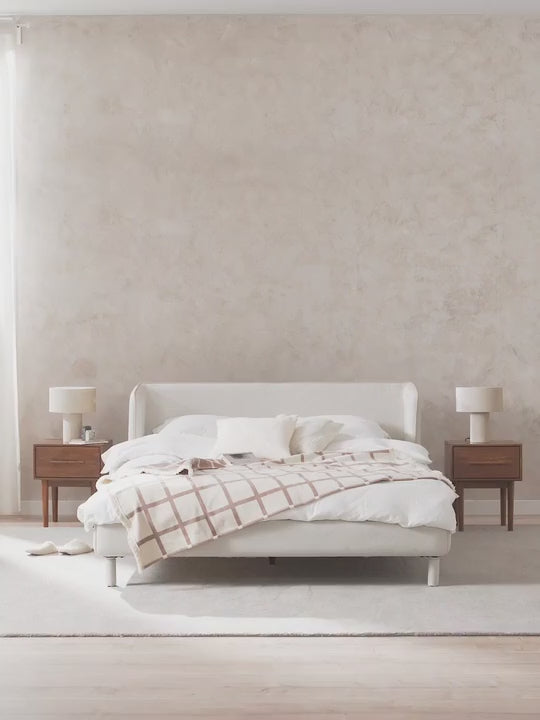 Lit matelassé avec tête de lit Luma