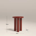 Raphael Round Side Table | High Gloss Burgundy