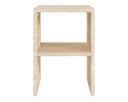 LILA HAND CRAFTED ORGANIC TRAVERTINE BOX SIDE TABLE