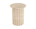 LORENZO HAND CRAFTED ORGANIC TRAVERTINE SIDE TABLE
