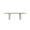 Rectangular travertine table (Embe) 
